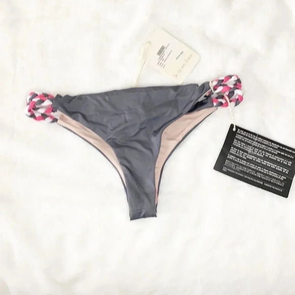 Je M’en Fous Italian Gray Cheeky thong cheeky bikini bottoms - Picture 2 of 10